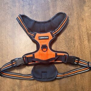 Rabbitgoo No Pull Dog Harness Large Orange Reflective Adjustable Pet Walking